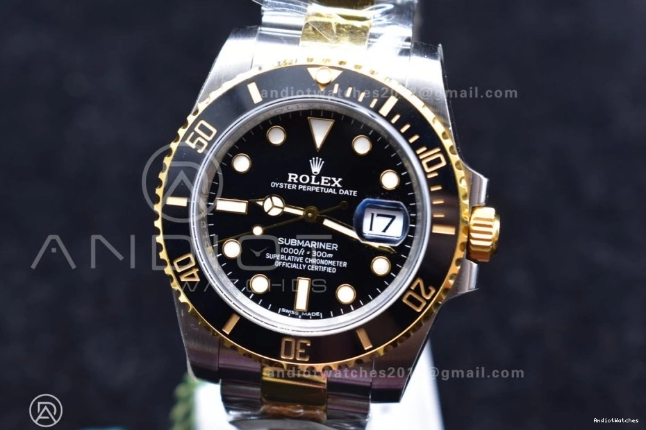 King1:1 Ceramic YG Steel 1131 904L Best Submariner SS Black Edition EasyMatch LN 116613 1005
